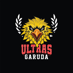 ultras garuda mascot vector