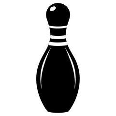 Bowling Pin Silhouette vector illustration