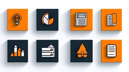Productivity Thin Line Icons Featuring Growth Graphs Efficiency and Time Management Elements  Simple Design for Business Analytics and Optimization Concepts
