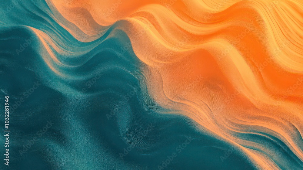 Canvas Prints abstract background of blue and orange wavy lines, creating a dynamic and modern design.