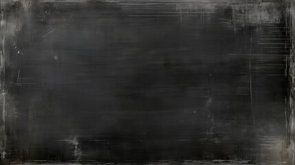 Fototapeta premium Ultra-high-resolution dark gray grunge chalkboard texture background with distressed edges and space for text or design. Detailed illustration with fine texture captured in an extreme macro lens style