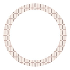 Round frame with with freehand doodles. Background for trendy design with basic shapes.