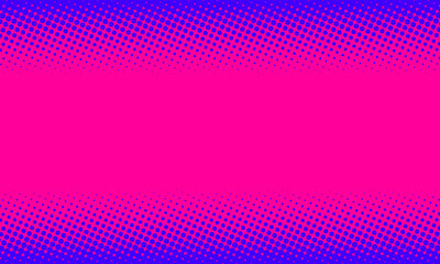 Dynamic pink and blue halftone gradient background