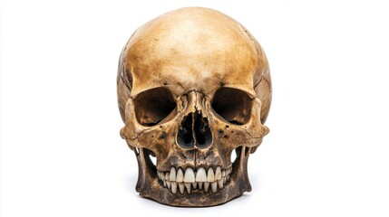 Closeup view of skull. The decoration element for Halloween.