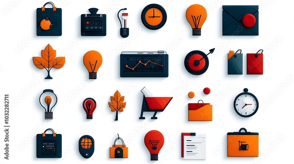 Aufkleber Thin line icons set for productivity project performance and process efficiency themes  Includes icons for workflow analytics strategy planning optimization automation