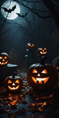 Halloween time, 3d art style, playful but dark, Halloween elements