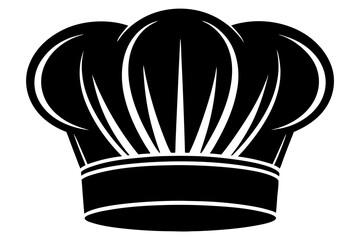 Chef hat vector silhouette illustration white background