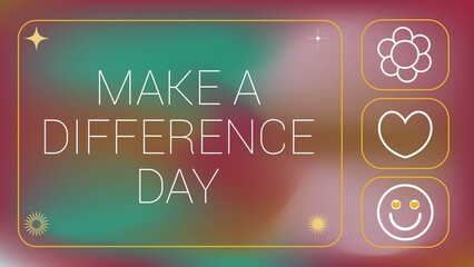 Make a Difference Day web banner design illustration 