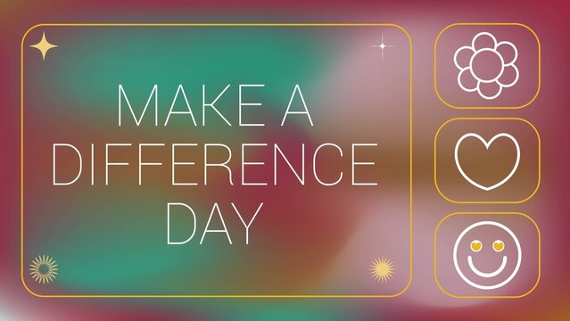 Make a Difference Day web banner design illustration 