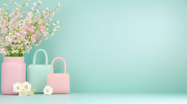 A Breathtaking Assortment of Soft and Colorful Pastel Bolsas Elegantly Arranged to Showcase Fashionable Appeal and Distinctive Designs