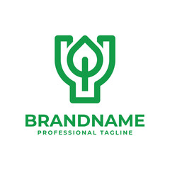 Letter Y Leaf Logo, symbolizing growth, sustainability, and nature