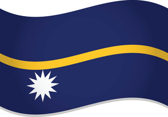 Nauru Country Official Flag Vector