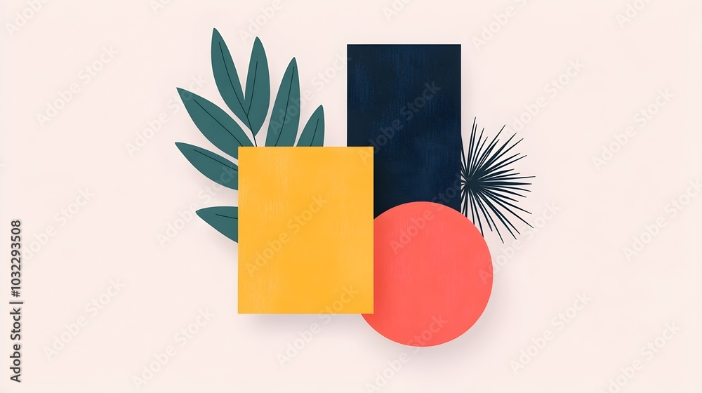Poster versatile and customizable minimalist abstract icon featuring precise geometric composition visually