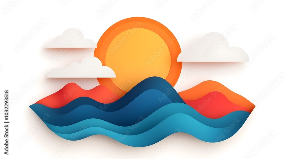 Poster visually striking and memorable vector based icon design featuring simple geometric forms crisp and 