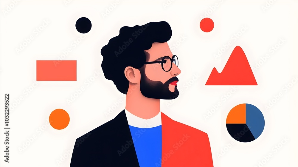 Poster sophisticated and visually striking abstract icon featuring crisp geometric shapes and a timeless mi