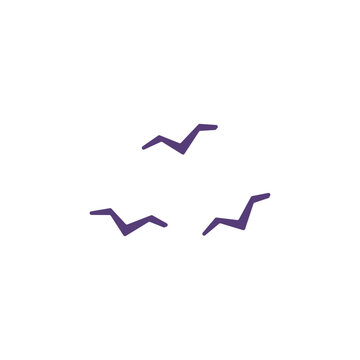 Vector image a bird silhouette with contour lines and creative design on a white background