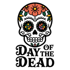 Colorful Day of the Dead Icon vector