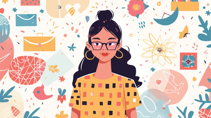 Modern Mixed Media Sale Vector Illustration - Isolated Flat Design