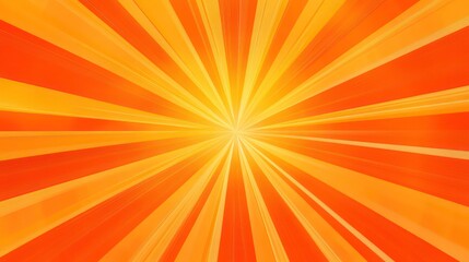 Obraz premium Abstract radial background in orange and yellow tones, radiating outwards from a bright white center.