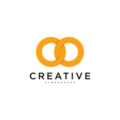 Fototapeta premium Abstract logo template circle infinity. Premium Vector