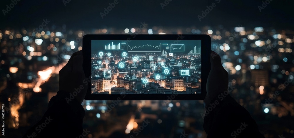 Poster an icon that illustrates the concept of digital transformation, internet of things (iot), smart wire