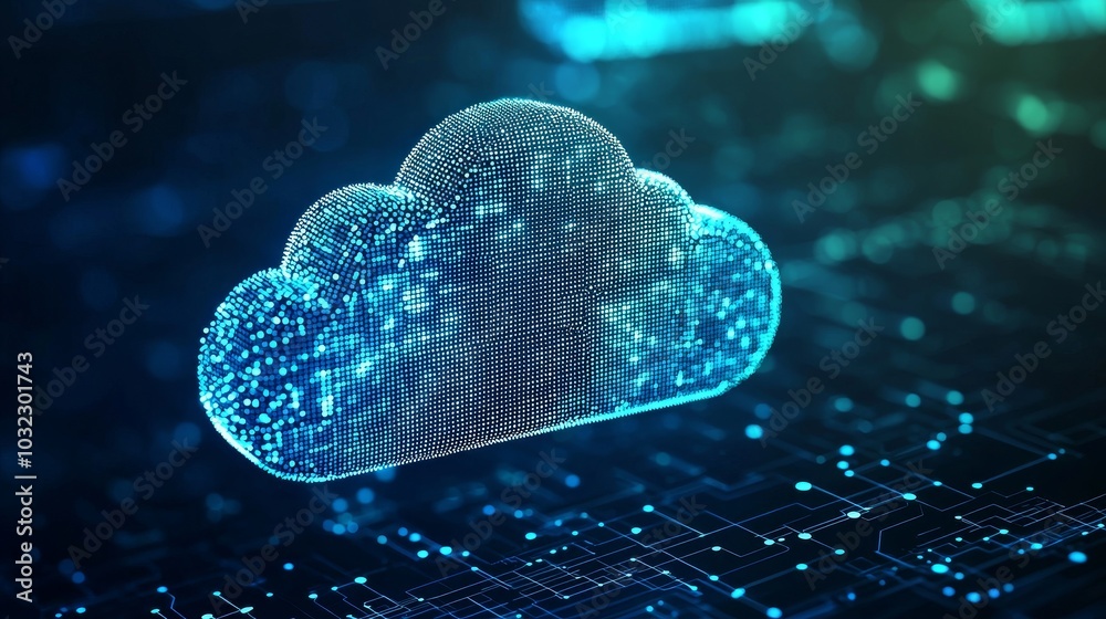 Poster A concept of cloud computing and big data in connection with 5G networking and futuristic information. Concept for high-speed internet of things, big data and cloud computing in an abstract form.