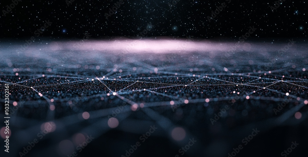 Poster Concept design for Internet and communication technology.