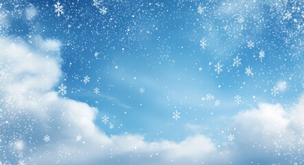 Obraz premium Blank background with winter snowfall and snowdrifts
