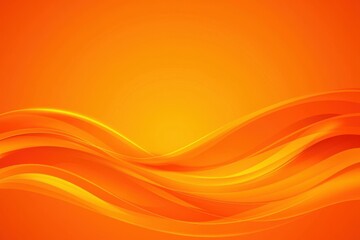Obraz premium A vibrant orange abstract background featuring flowing waves, creating a warm and energetic atmosphere.