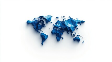Abstract Global Economic Illustration in Blue Shades