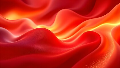 Fototapeta premium 3D red technology dynamic Illustration wavy curves abstract background with space copy. Dark grey black abstract background with red glowing lines design for business. Bright sunny red wave background