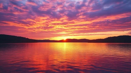 a beautiful view with a sky with shades of orange, red, purple and sometimes golden
