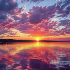 a beautiful view with a sky with shades of orange, red, purple and sometimes golden