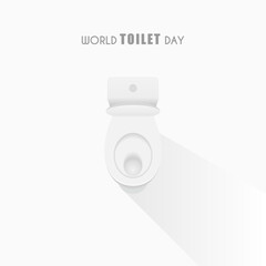 World Toilet Day, simple design with white background