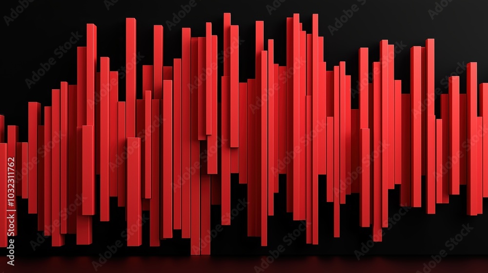 Poster the image is a red and black abstract piece with red lines that are arranged in a way that creates a