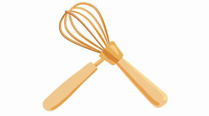 Kitchen Cooking Utensil Baking Whisk Vector Icon Illustration