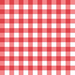 Red Gingham seamless pattern. Texture from squares for - plaid, tablecloths, clothes, shirts, dresses, paper, blankets, quilts and other textile products. red picnic towel. 