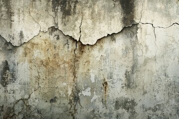 Fototapeta premium Aged wall with cracked and peeling paint Generative AI