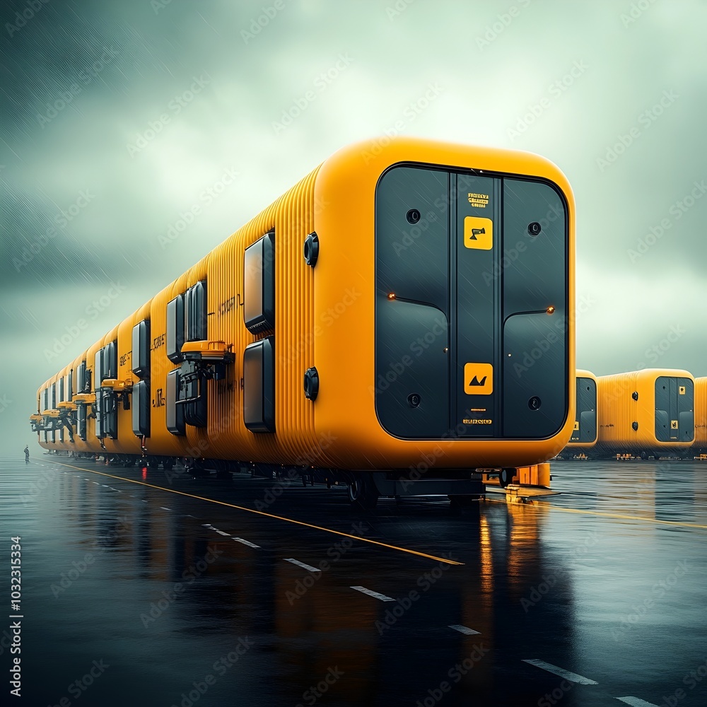 Leinwandbilder cargo container vessels with streamlined hulls and advanced robotic loading capabilities propelling 