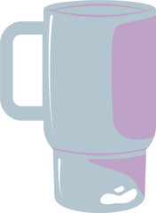 Travel mug colored illustration vector