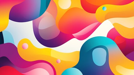 Abstract colorful fluid background with vibrant colors and dynamic shapes.