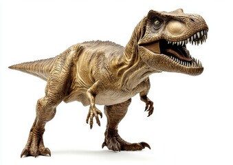 Obraz premium Esqueleto de tiranosaurio Rex , isolated on white background, , free space text, copy space, copy space for text,