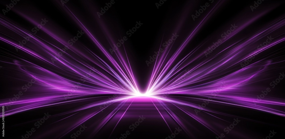 Poster technology background with flash rays and speed lines.