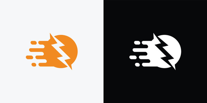 thunder logo design vector template. Thunder Electric Ligthning Bolt Logo.