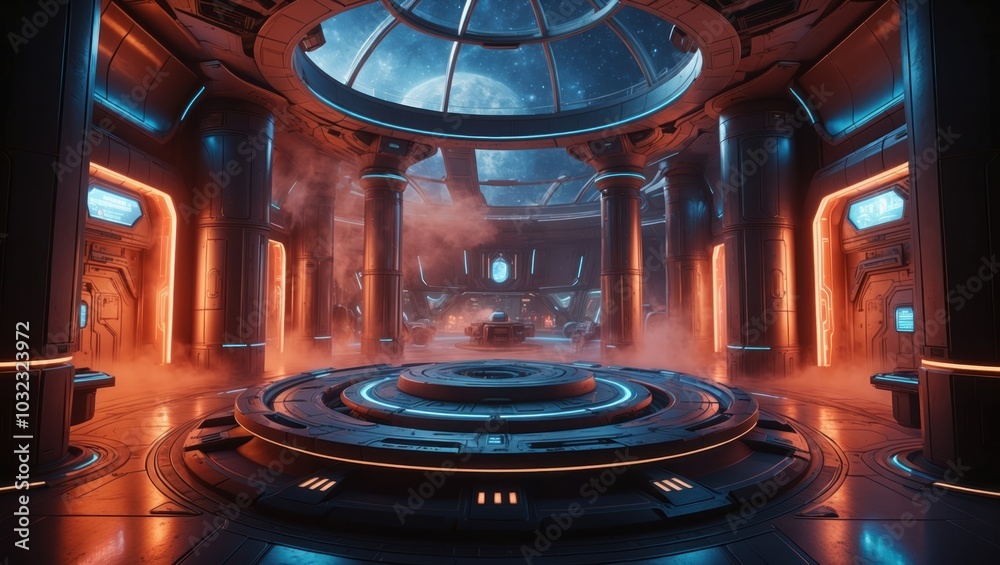 Canvas Prints spaceship in the style of sci-fi game art