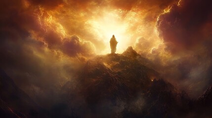 Jesus rejects satan s temptation of worldly power on the mount, committed to worshiping god alone