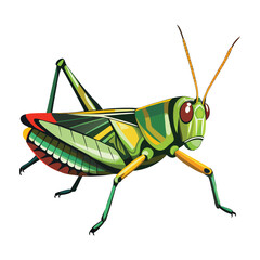 painted grasshopper best vector design.