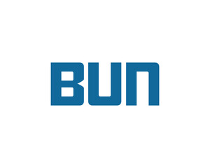 BUN logo design vector template. BUN