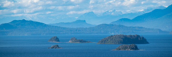 Nahuel huapi national park aerial view, bariloche, rio negro, argentina