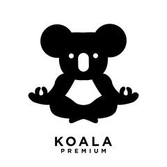 koala black logo icon design vector simple
